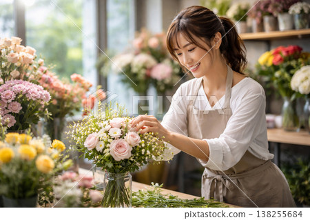 將插花作為嗜好，享受寧靜的生活方式。 138255684