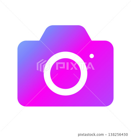 Camera icon illustration material in neon/fluorescent colors Camera icon illustration material in neon/fluorescent colors 138256430
