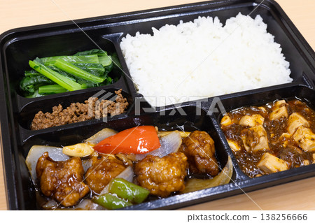 美味的黑醋糖醋豬肉中國便當 138256666