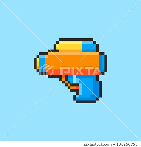 Pixel art Water Gun Toy game asset design Pixel art Water Gun Toy game asset design 138256755