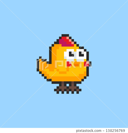 Pixel art cute chicks game asset design Pixel art cute chicks game asset design 138256769