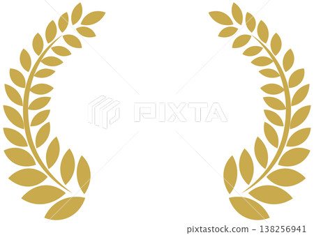 Golden laurel wreath frame Golden laurel wreath frame 138256941