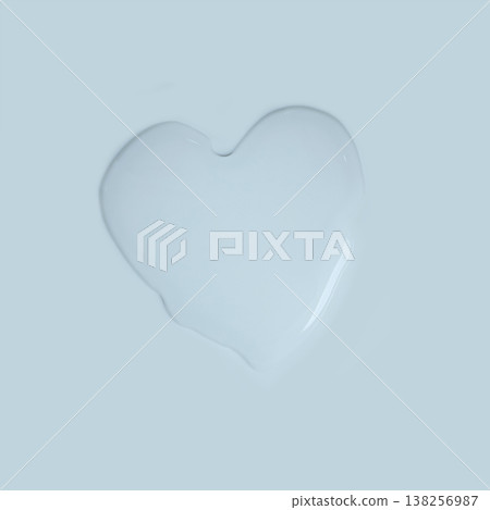 Heart shape made of water on white background. Symbol of clean water, sustainability 138256987