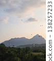 A number of hot air balloons floating 138257233