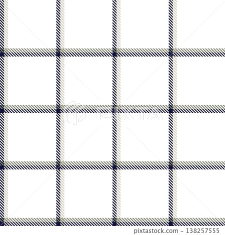 Classic Plaid Pattern Design Textile Repeat In Navy Beige And White Classic Plaid Pattern Design Textile Repeat In Navy Beige And White 138257555