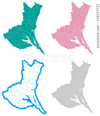 Dividable Ibaraki Prefecture Map Set Dividable Ibaraki Prefecture Map Set 138257712