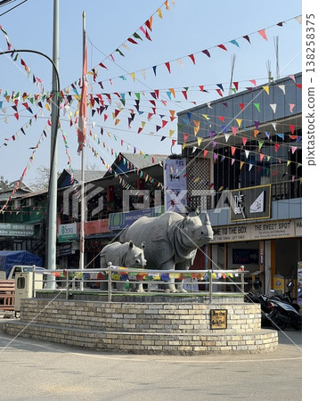Streetscape near Chitwan National Park Safari, Nepal 138258375