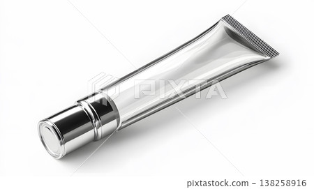 Cosmetic tube silver cap blank package skin care beauty product glossy container realistic mockup metal detail clear plastic isolated white background cosmetic tube with silver cap and blank Cosmetic tube silver cap blank package skin care beauty product glossy container realistic mockup metal detail clear plastic isolated white background cosmetic tube with silver cap and blank 138258916