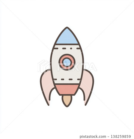 Colorful rocket illustration 138259859