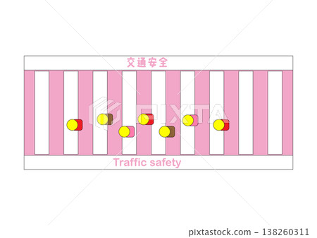 Illustration material: Traffic safety pictogram of a girl 138260311