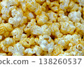 Heap of yellow seasoned popcorn 138260537