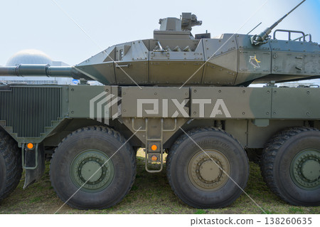 Japan Ground Self-Defense Force Type 16 Mobile Combat Vehicle side view Japan Ground Self-Defense Force Type 16 Mobile Combat Vehicle side view 138260635