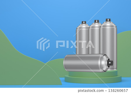 Abstract scene or podium for product showcase on monochrome background. Abstract scene or podium for product showcase on monochrome background. 138260657