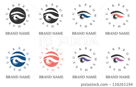 Vector logo tamplates of make up and beauty studio Vector logo tamplates of make up and beauty studio 138261194