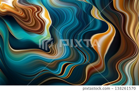Teal gold marble background. Nature gradient wave bg. Teal gold marble background. Nature gradient wave bg. 138261570
