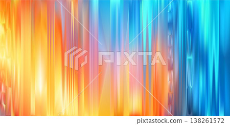 Ice fire bg. Red and blue ribbed glass background. 138261572