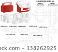 Gable Top Handle Box with Modular Inserts Dieline Template 138262925