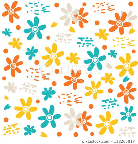 Floral retro seamless pattern. eps Floral retro seamless pattern. eps 138263817