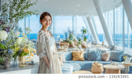 Beautiful female navigator 138263891