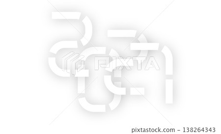 Happy new year 2027 abstract minimal design, vector illustration. 138264343