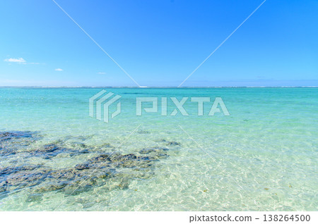 毛里求斯美麗的海灘景色 毛里求斯美麗的海灘景色 138264500
