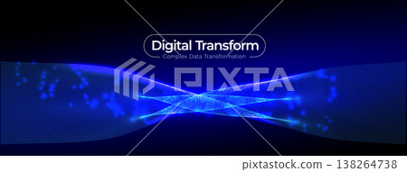 Digital Transformation AI Neuronal Wave Connection Overflow Light Lines, Blue Neon Glowing Pathway. Innovate Neural Scientific Complex Researching. Neuro Science Research. Vector Illustration Digital Transformation AI Neuronal Wave Connection Overflow Light Lines, Blue Neon Glowing Pathway. Innovate Neural Scientific Complex Researching. Neuro Science Research. Vector Illustration 138264738