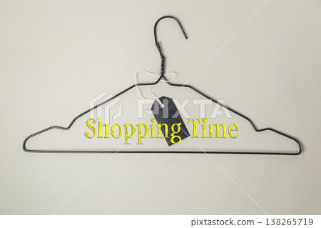 Shopping Time Stylish Black Hanger with Tag 138265719