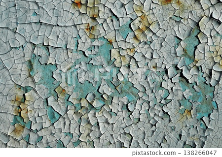 Cracked Peeling Gray Paint with Rust, Weathered Grunge Texture i Cracked Peeling Gray Paint with Rust, Weathered Grunge Texture i 138266047