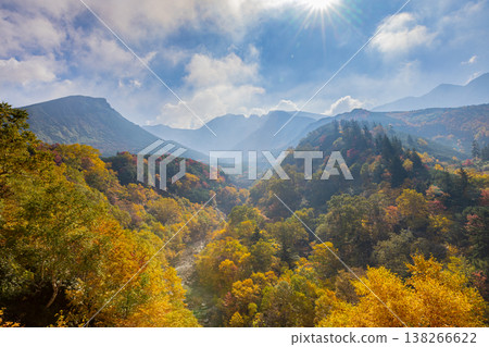 Autumn leaves of Tokachi-ten hot-spring resort Autumn leaves of Tokachi-ten hot-spring resort 138266622