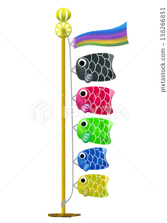 彩色鯉魚旗圖解 138266851