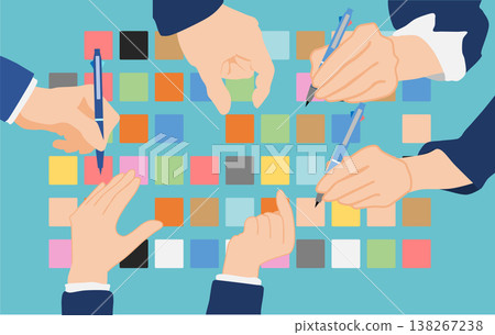 Illustration of a brainstorming session 138267238