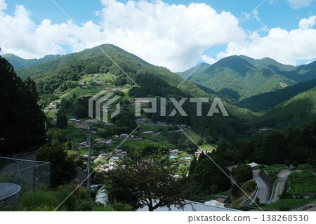 Remote Japanese Village Amidst Lush Green Hills Remote Japanese Village Amidst Lush Green Hills 138268530
