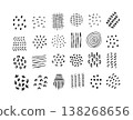 Hand drawn abstract black pattern elements set 138268656
