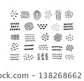 Hand drawn abstract black pattern elements set 138268662