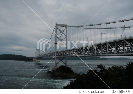 Akashi Kaikyo Bridge Coastal View Japan Akashi Kaikyo Bridge Coastal View Japan 138268679