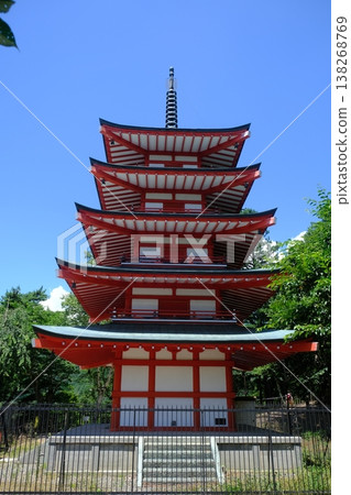 Traditional Japanese Pagoda Temple Architecture Detail Traditional Japanese Pagoda Temple Architecture Detail 138268769