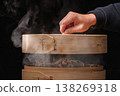 Traditional bamboo steamers for steaming delicious zongzi (sticky rice dumplings) for Dragon Boat Festival 138269318