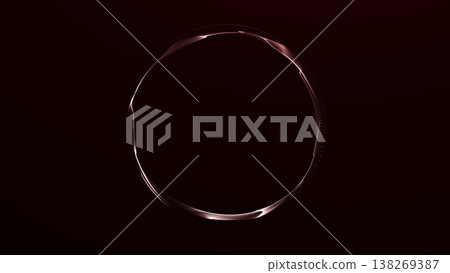Dark red energy ring with thin glowing circular wave and sharp minimal contrast, futuristic abstract illustration in 4K. Dark red energy ring with thin glowing circular wave and sharp minimal contrast, futuristic abstract illustration in 4K. 138269387