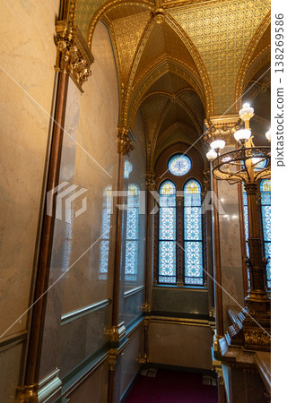 Interior of Hungarian Parliament Building Orszaghaz in Budapest, Hungary Interior of Hungarian Parliament Building Orszaghaz in Budapest, Hungary 138269586