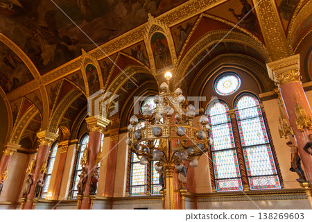 Interior of Hungarian Parliament Building Orszaghaz in Budapest, Hungary Interior of Hungarian Parliament Building Orszaghaz in Budapest, Hungary 138269603
