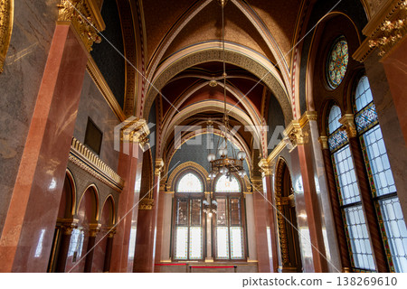 Interior of Hungarian Parliament Building Orszaghaz in Budapest, Hungary Interior of Hungarian Parliament Building Orszaghaz in Budapest, Hungary 138269610