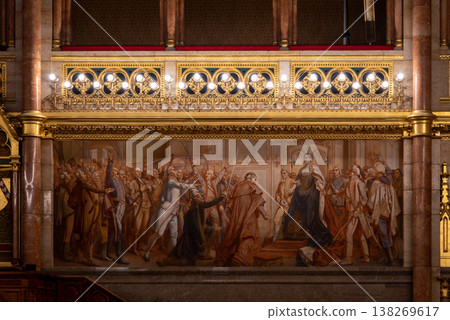 Interior of Hungarian Parliament Building Orszaghaz in Budapest, Hungary Interior of Hungarian Parliament Building Orszaghaz in Budapest, Hungary 138269617
