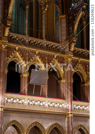 Interior of Hungarian Parliament Building Orszaghaz in Budapest, Hungary 138269623