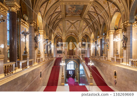 Interior of Hungarian Parliament Building Orszaghaz in Budapest, Hungary Interior of Hungarian Parliament Building Orszaghaz in Budapest, Hungary 138269669