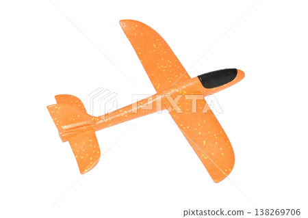 Children's throwing glider-airplane made of foam. 138269706