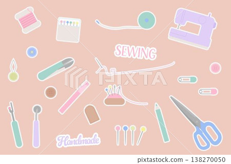 Sewing kit | Pastel-colored sticker style Sewing kit | Pastel-colored sticker style 138270050