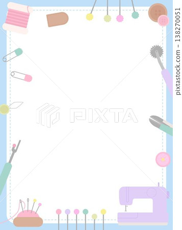 可愛的粉彩豎式縫紉框架 138270051