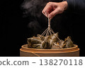 Traditional bamboo steamers for steaming delicious zongzi (sticky rice dumplings) for Dragon Boat Festival 138270118
