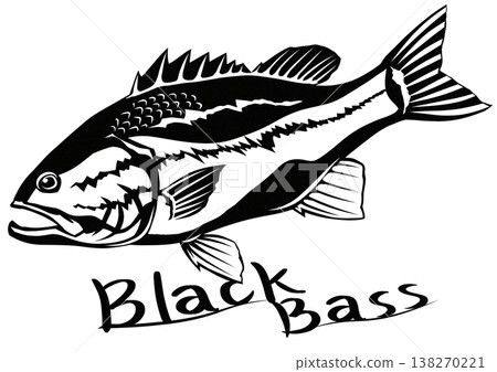 黑鱸魚深受釣客喜愛，但它們卻是本地魚類的天敵。 （剪紙拼貼插圖） 138270221