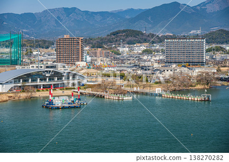 Biwako Ohashi Rice Plaza Roadside Station: View from Biwako Ohashi Bridge, Katata, Otsu City, Shiga Prefecture Biwako Ohashi Rice Plaza Roadside Station: View from Biwako Ohashi Bridge, Katata, Otsu City, Shiga Prefecture 138270282